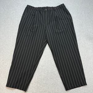 Future Collective Kahlana Barfield Brown Pinstripe Dress Pants WMN 20W/22W Black
